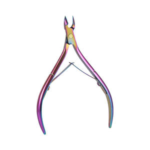 Gran venta al por mayor de fábrica, pinzas para cutículas a prueba de golpes, clavo profesional con mango de plástico de acero inoxidable - Product Image 3