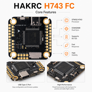 Controlador de Vuelo FPV HAKRC H743 8S 12S STM32H743 ICM42688 con Doble Giroscopio para Drones de Carreras, Freestyle y Largo Alcance - Product Image 2