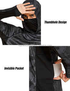 Sudadera de Pesca Unisex 100% Poliéster Ligera Transpirable Manga Larga UPF 50+ Cierre de Cremallera Impermeable - Product Image 3