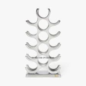 ที่วางขวดไวน์เป็นที่วางขวดไวน์แบบตั้งได้ฐานไม้และชุบทองเกรดสูง - Product Image 2