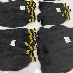 Cheveux Noirs Naturels Raides Longs Doublement Dessinés En Vrac Vendeur Vietnamien D'extensions De Cheveux Humains - Product Image 6