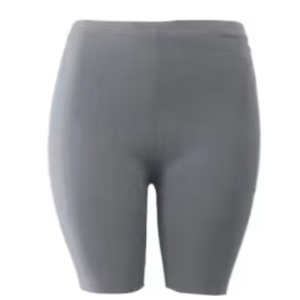 Shorts de sport taille haute pour femme, couleur unie, coupe ajustée, respirants, en tricot de spandex et polyester, avec taille élastique - Product Image 3