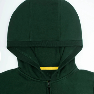 เสื้อฮู้ดมีซิปโอเวอร์ไซส์สำหรับผู้หญิง, เสื้อครอปแขนยาวเปิดไหล่ผ้าสแปนเด็กซ์/ โพลีเอสเตอร์ขนาดใหญ่พิเศษสำหรับฤดูหนาว - Product Image 5