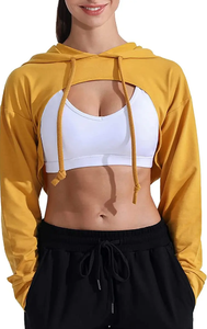 Vêtements de sport, haut court, sweat-shirts personnalisés, sweat-shirt court pour femme avec logo personnalisé par Zavi Sports, prix de gros - Product Image 4