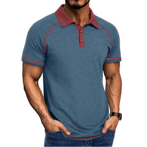 Offre Spéciale Polo Jacquard décontracté pour hommes à manches courtes Polo d'affaires Tee col et haut avec bouton patte Polo de Golf - Product Image 6
