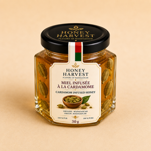 <b>Honey</b> Harvest Signature Collection 6 X 30g Premium Infused <b>Honey</b> Madagascar Golden Mason Jar Ginger Cinnamon Cardamom Vanilla - Product Image 3