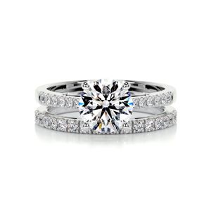 Ensemble de mariée diamant rond pour femmes - Product Image 3