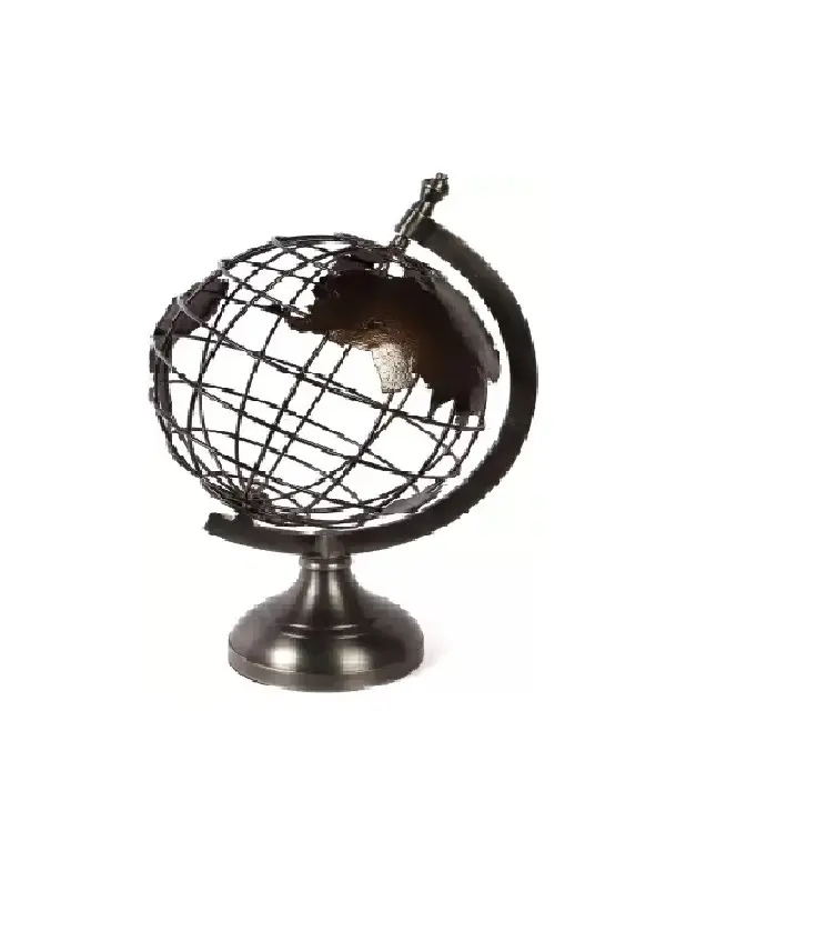 Offre Spéciale Design personnalisé Décoration de bureau rotative Globe du monde en métal Globe en métal Globe du monde