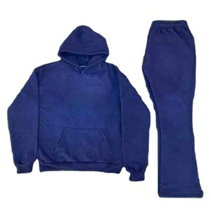 ชุดวอร์มผู้ชายแบบสั่งทำพิเศษ คอกลมทรงคลาสสิก สีม่วง ชุดวอร์มแบบสั่งทำพิเศษ ลวดลายฟอกสี ชุดฮู้ดดี้และกางเกงขายส่ง - Product Image 3