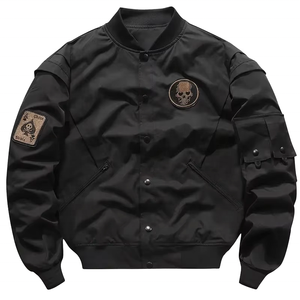 Chaquetas Varsity Letterman Lisas al por Mayor para Estudiantes Universitarios, Temporada de Invierno, Cuello con Cremallera Frontal, Servicio OEM, Venta al por Mayor - Product Image 1