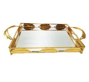 Top Tendance Nouvelle Arrivée Fabuleuse Qualité Plateau De Service En Métal Et Miroir De Haute Qualité - Product Image 6