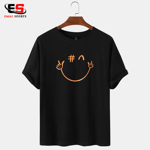 T-shirts pour hommes 100% coton, imprimés avec des emojis amusants, respirants, écologiques, à séchage rapide, col rond ample, fabriqués au Pakistan - Product Image 2