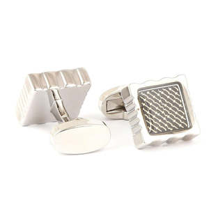 Boutons de manchette pour homme - Argent et Or - Product Image 1