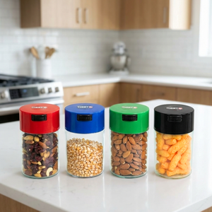 Recipiente Hermético de Grado Alimenticio PS de un Solo Toque, 0.57L, a Prueba de Humedad y Olores, Apto para Refrigerador y Congelador - Product Image 1