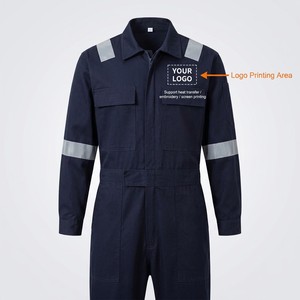Combinaison de travail pour homme en coton haute visibilité imperméable Mécanicien <span class=keywords><strong>Construction</strong></span> Ingénierie Uniforme de travail Vêtements de travail Ensemble de vêtements de travail - Product Image 2