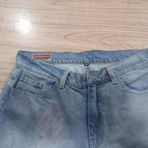 Comfortable <b>men</b> denim <b>camo</b> <b>shorts</b> 14oz thick heavy material vintage acid wash distressed ripping <b>shorts</b> for outdoor casual wear - Product Image 5