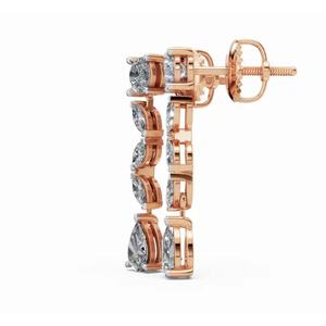 ต่างหูดีไซน์เนอร์ Isolde Twinkling Vine คุณภาพสูง ทอง 18K ประดับเพชรทรงมาร์ควิสและทรงลูกแพร์ ผลิตจากเพชรเลี้ยงในห้องปฏิบัติการ สำหรับขายส่ง B2B และส่งออก - Product Image 4