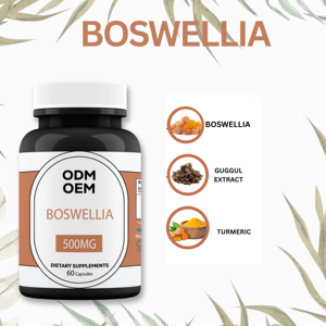 Extrait de Boswellia Serrata de marque privée OEM avec extrait de Guggul 60 capsules sans danger pour les adultes non enceintes - Product Image 4