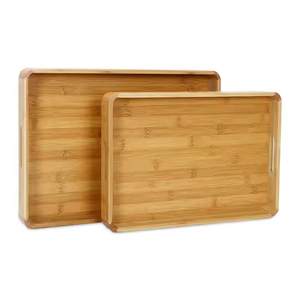 Ensemble de plateaux de service en bois luxueux Logo Pattern Designing Ensemble de plateaux de service en bois pour hôtels et restaurants Utilisation par décor impex - Product Image 3