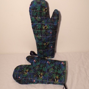 Jelly Fish & Sea Life A Pair Of Fully Functional 100% Cotton Thick <b>Oven</b> <b>Mitt</b> Premium Brand Kitchen Decor Comfortable Reusable - Product Image 2