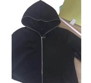 Sudadera con capucha de invierno con cremallera de cara completa para hombre de alta calidad personalizable impermeable ecológico Unisex chaqueta con capucha con cremallera de cara completa - Product Image 4