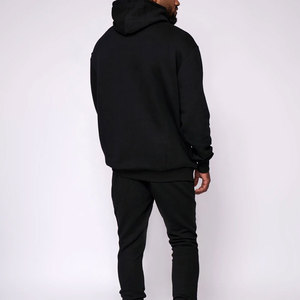 เสื้อฮู้ดถักโอเวอร์ไซส์สำหรับผู้ชายลายสีทึบมีบริการ OEM - Product Image 2