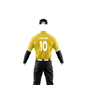 Conjunto de Uniforme de Béisbol Amarillo para Hombre, Número 10, Transpirable, 100% Algodón, Pantalones de Jersey, Corte Regular, Ropa para Todas las Temporadas, Ronpex - Product Image 6