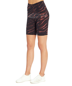 Taille haute Comfort Fit Femmes Plus Size Fitness Shorts Tailles étendues Tissu extensible avec finition évacuant l'humidité - Product Image 3
