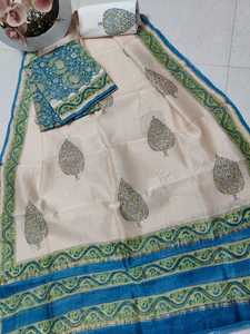 Chander-Bloque de seda estampado hecho a mano, material adecuado para diseñadores de ropa para reventa, ideal para tienda de tela - Product Image 2