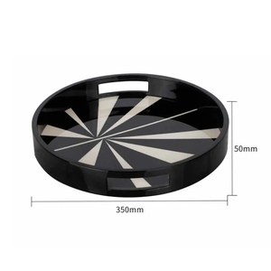 Bandeja de servicio de almacenamiento redonda moderna de alta calidad bandejas de servicio de laca multifuncional para alimentos al por mayor de Vietnam - Product Image 5