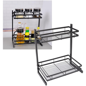 ชั้นวางเครื่องเทศสไตล์ทันสมัยพร้อมช่องใส่ขวดสำหรับบ้านห้องครัวโรงแรมร้านอาหารชั้นวางเครื่องเทศ - Product Image 5