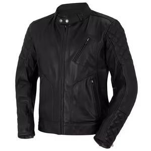 2025 qualité supérieure Style bouffant personnaliser veste en cuir col montant hommes veste en cuir Bomber Style veste en cuir - Product Image 1
