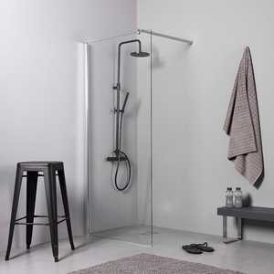 Mampara de Ducha Transparente de 100 cm con Pared Fija, Accesorios para Baño y Aseo - Product Image 2
