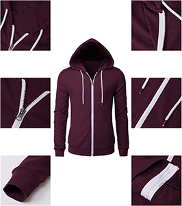 Chaqueta con cremalleras cálidas para hombre y mujer, nuevo diseño de moda, Sudadera con capucha, logotipo personalizado, bordado - Product Image 5