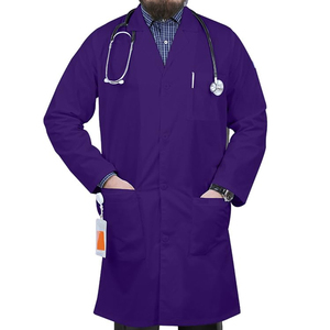 Uniformes Médicos Unisex de Algodón Twill de Secado Rápido con Logotipo Personalizado, Batas de Laboratorio con Detección de Agujas y Fusión sin Costuras para Uso Hospitalario - Product Image 1
