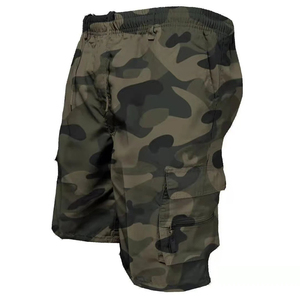 Pantalones cortos para hombre, pantalones cortos casuales sueltos, pantalones cortos tácticos con cordón de calle de verano, pantalones cortos cargo de camuflaje para deportes al aire libre con múltiples bolsillos - Product Image 2