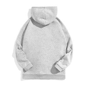 Inflation — sweat-shirt respirant gris uni pour les hommes, avec poche kangourou, manches longues, vêtement léger - Product Image 2