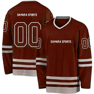 Popular Durable Jersey Hockey Secado rápido Hockey sobre hielo Jersey Camisa Sublimación completa Vintage Hockey sobre hielo Jersey con logotipo bordado - Product Image 5