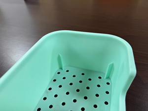 Organisateur de douche rectangulaire en plastique PP mural Bac de rangement pour salle de bain domestique Organisateur de bureau en coin moulé par injection - Product Image 4