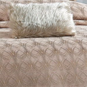 Guzide Podyum Cappuccino 4-Piece Customized Classic Luxury Home <b>Bedspread</b> <b>Set</b> 100% Chenille Organic Woven Striped Washable Anti- - Product Image 4