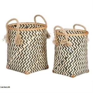 Cesta de bambú natural de verano superoferta para baños y jardines artículos hechos a mano de Vietnam - Product Image 3