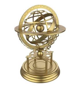 Esfera armilar Náutica de latón de estilo antiguo con anillos celestes giratorios perfectos para la decoración marítima vintage - Product Image 3