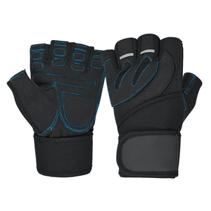 Top Choice Half-Finger Gym <b>Fitness</b> <b>Gloves</b> with Custom Logo Made From Pakistan Industrial Leather for Bodybuilding Sports - Product Image 4