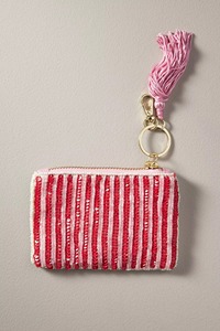 Monedero de Seda con Cuentas en Forma de Fresa, Fondo Multicolor |   Cartera de Mano con Cierre Magnético Resistente Hecha a Mano |   Moda con Cuentas Lindas - Product Image 2