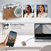 Mini Cámara Retro Portátil de 64 GB, Cámara de Video HD Ultrapequeña con Grabación de 1080P, Pantalla IPS de 0.96 Pulgadas, MicroSD, Luz LED de 2 MP
