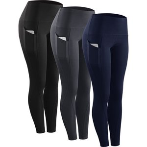 Lot de 5 leggings super doux grande taille pour femme, contrôle du ventre taille haute sans voir à travers les pantalons de course de yoga d'entraînement Leggings - Product Image 3