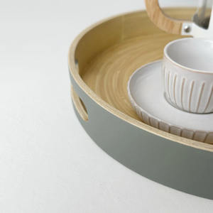 Plateau alimentaire polyvalent en bambou filé artisanal naturel en fibre de bobine plateau de fruits secs et de noix de la meilleure qualité - Product Image 6