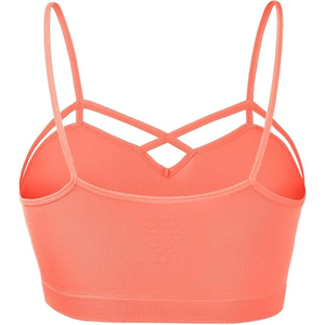 Sujetador deportivo de estilo cruzado de pecho bajo para mujer de calidad profesional, Top corto para gimnasio, forro de Spandex acolchado para correr, lavado frontal - Product Image 2
