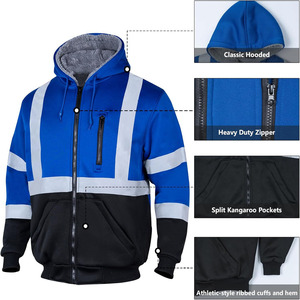 Vestes de sécurité réfléchissantes à réflecteur élevé confortables Veste de sécurité réfléchissante haute visibilité pour hommes fabriquée par les sports vestimentaires - Product Image 5