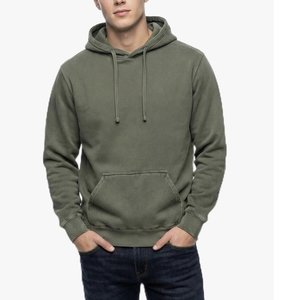 MEN CLASSIC OVERSIZE FLEECE HOODIE CUSTOM LOGO EMBROIDERY HEAVY 400 GSM ORGANIC COTTON BANGLADESH - Product Image 5